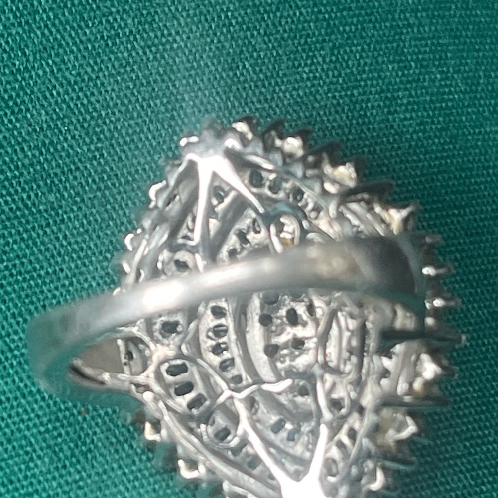 Dazzling Silver Statement Ring - image 3